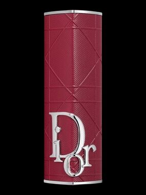 Dior Deep Red Quilted Lipstick Holder with Silver Logo NORDSTROM EXCLUSIVE